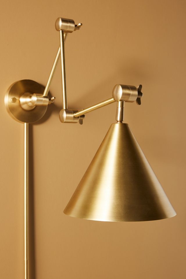 Regina Andrew Zig Zag Articulating Metal Plug-in Sconce Wall Light #1