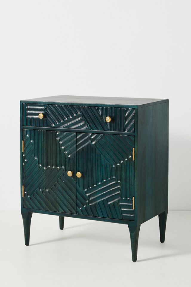Handcarved Paje Entryway Cabinet #1