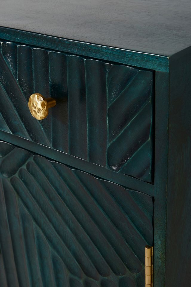 Handcarved Paje Entryway Cabinet #3