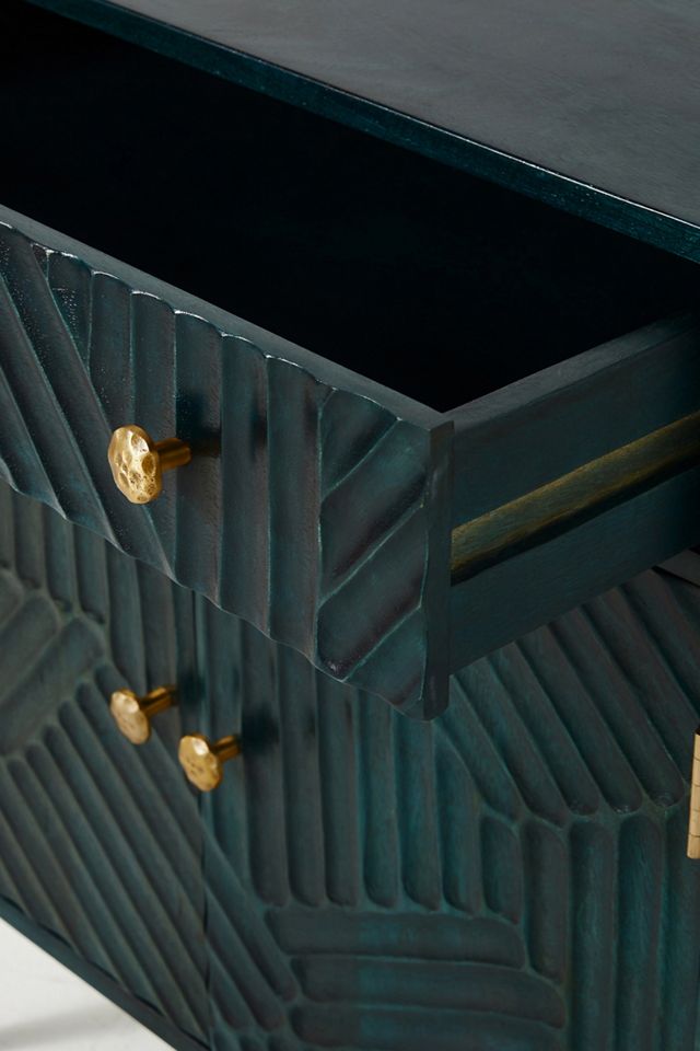 Handcarved Paje Entryway Cabinet #4