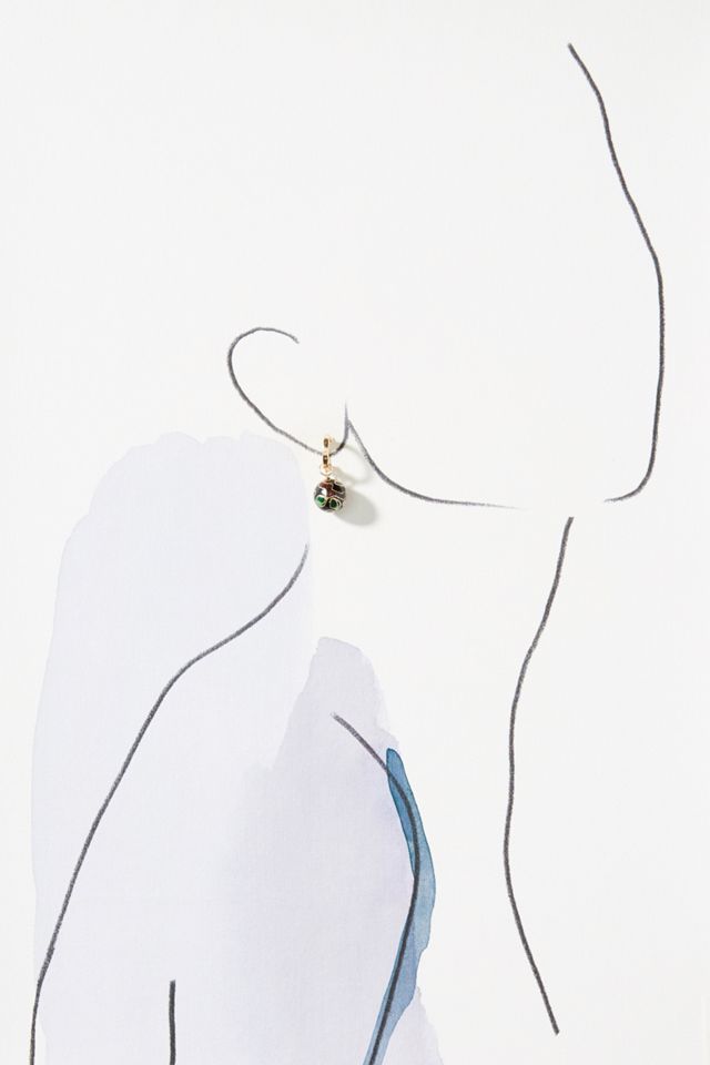 Cloisonné Huggie Hoop Earrings #2