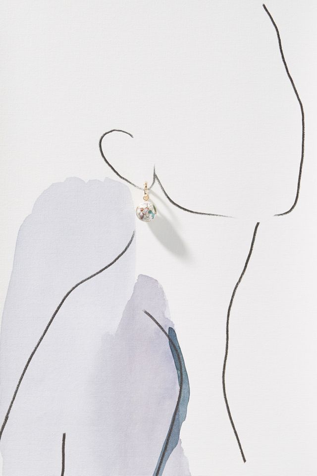 Cloisonné Huggie Hoop Earrings #2