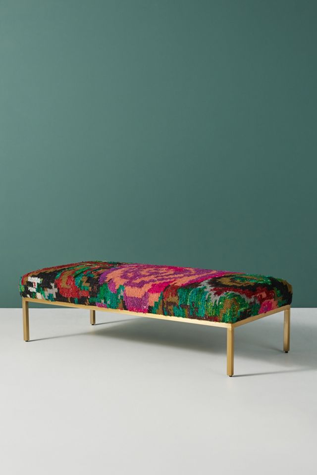 Roses Silk Carpet Ottoman #2