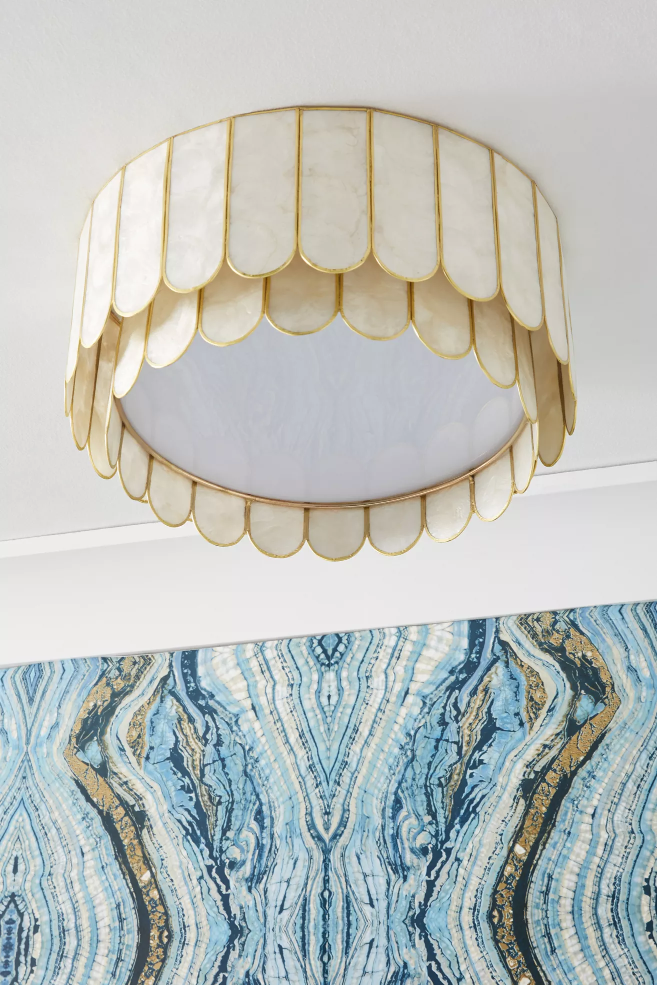 Madelyn Capiz Faceted Flush Mount - thumbnail 2