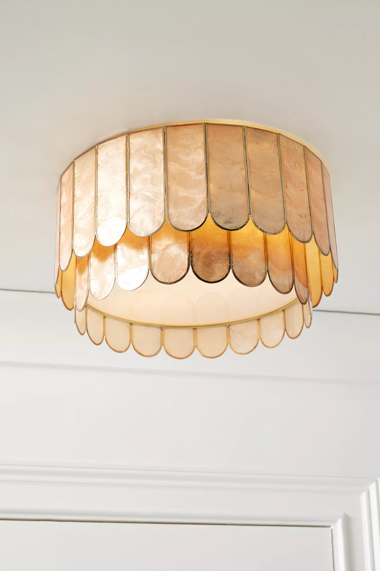 Madelyn Capiz Faceted Flush Mount - thumbnail 4