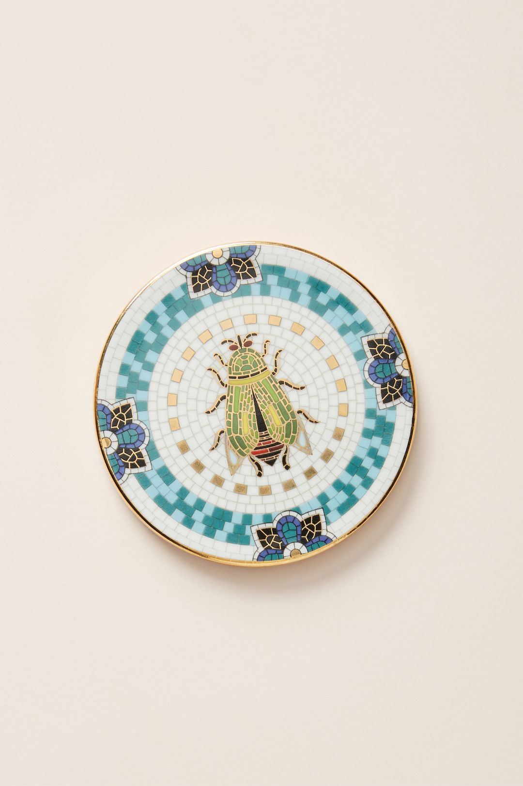 The Bistro Tile Stoneware Coaster: Garden Edition - Green, Standard, One Size