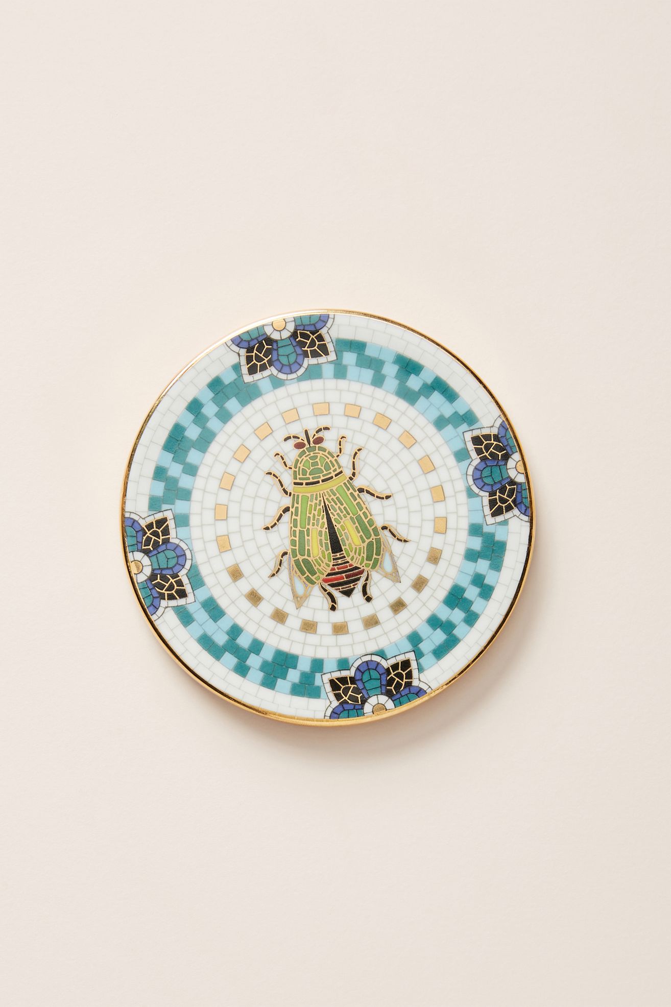 The Bistro Tile Stoneware Coaster: Garden Edition - Green, Standard, One Size