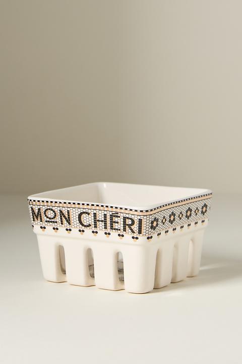 The Bistro Tile Stoneware Berry Basket