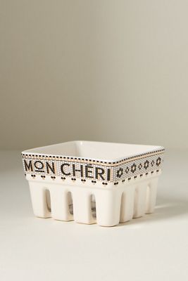The Bistro Tile Stoneware Berry Basket