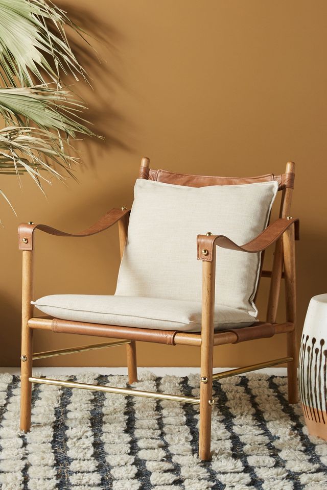 Anthropologie store leather chair