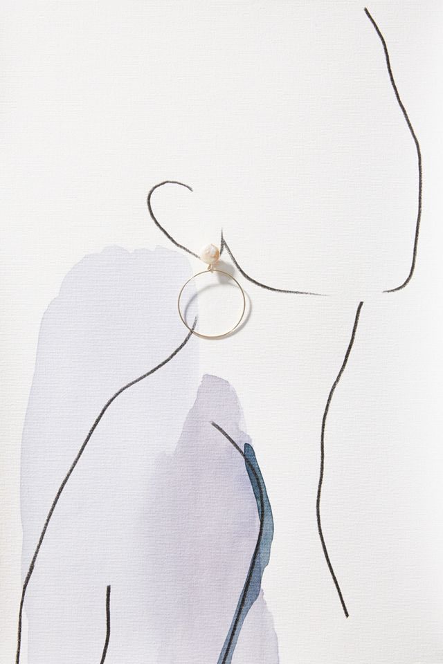 Maya Pearl Hooped Post Earrings #2