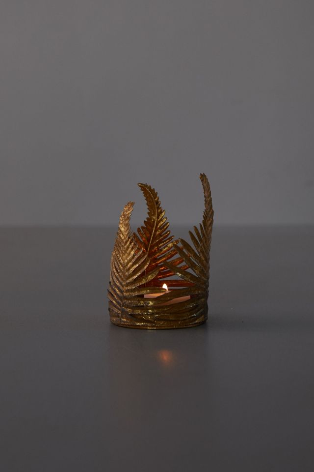Golden Fern Candle Holder #5