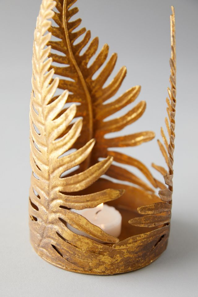 Golden Fern Candle Holder #8