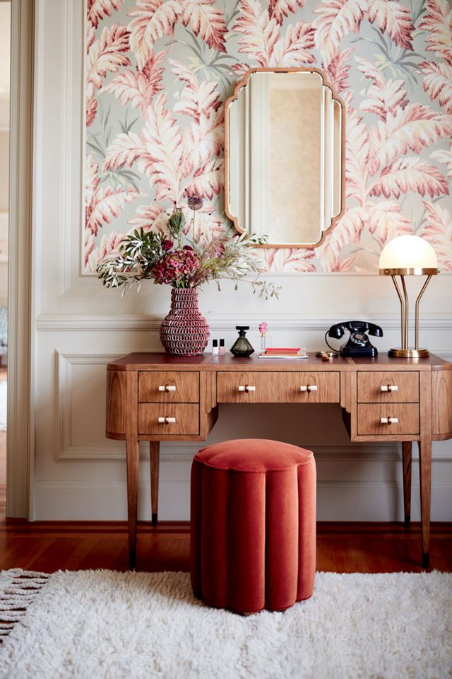 Soho Home x Anthropologie Leather Inset Desk #6