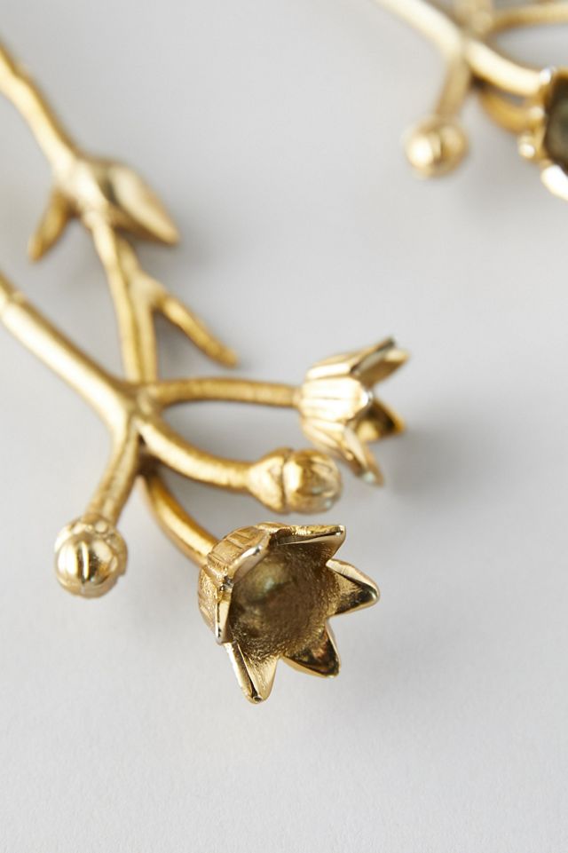 Floral Brass Serving Set #1