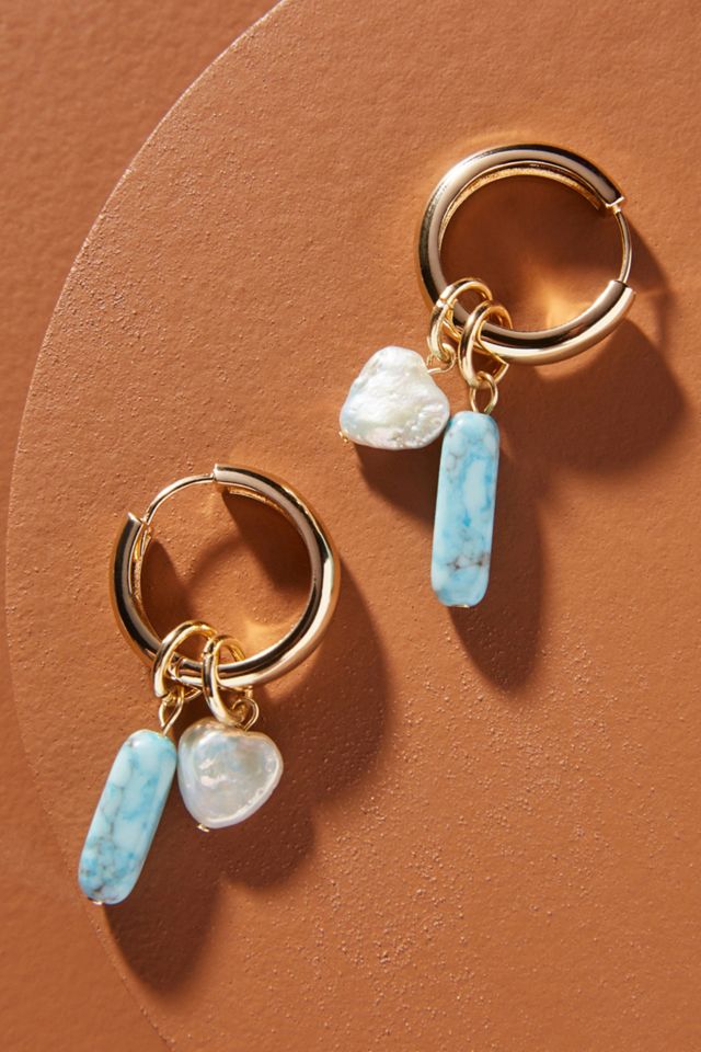BaubleBar Daisy Huggie Hoop Earrings Anthropologie