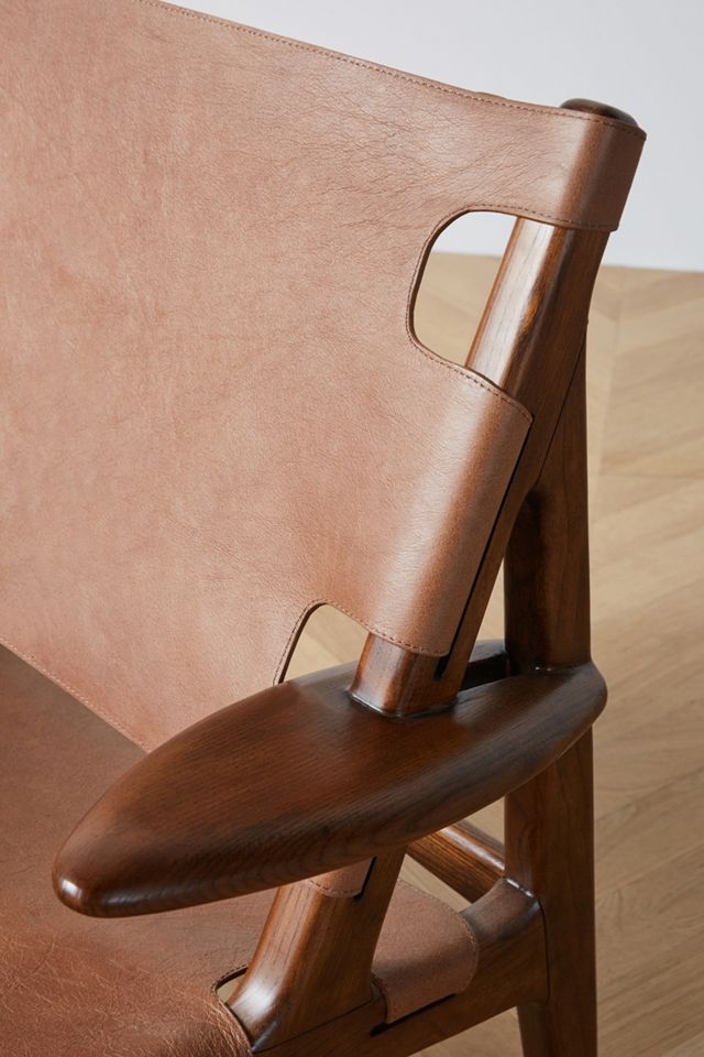 Soho Home x Anthropologie Santiago Leather Sling Chair #6