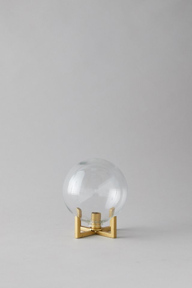 Glass Ball Vase + Brass Stand #5