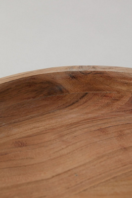 Acacia Wood Footed Serving Bowl - Thumbnail 3