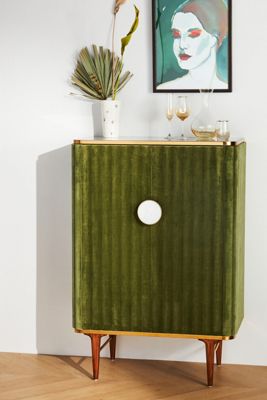 Juneau Velvet Bar Cabinet