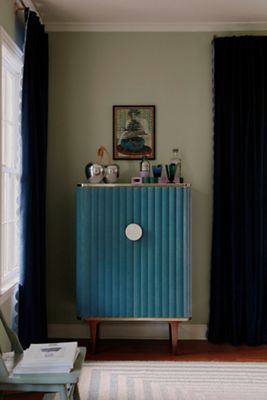 Juneau Velvet Bar Cabinet