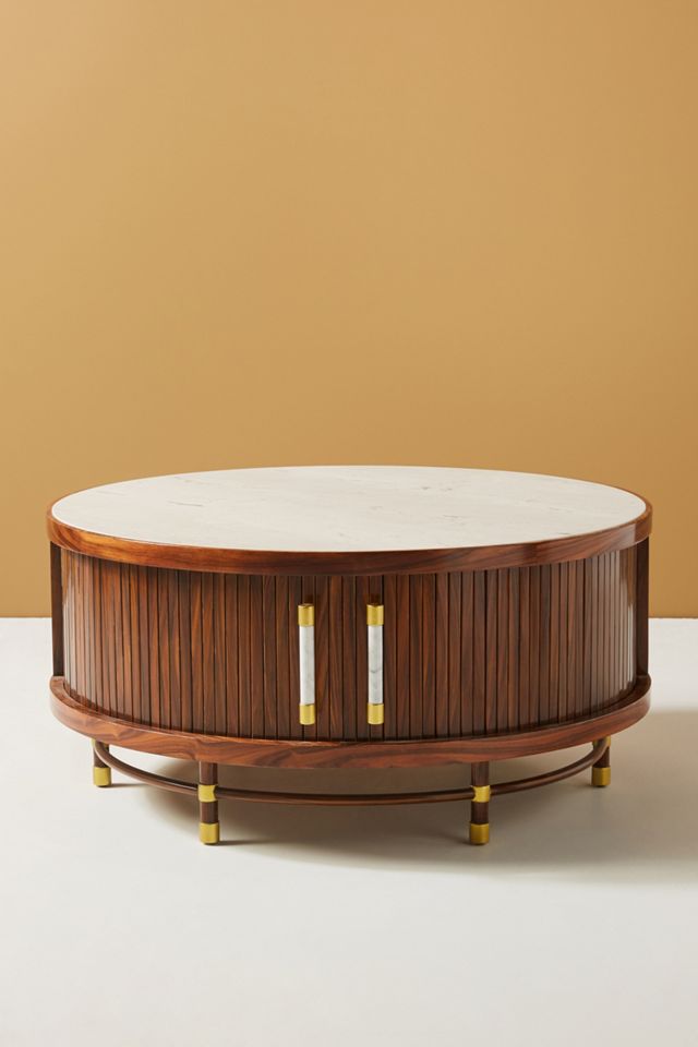 Deluxe Tamboured Storage Coffee Table #1