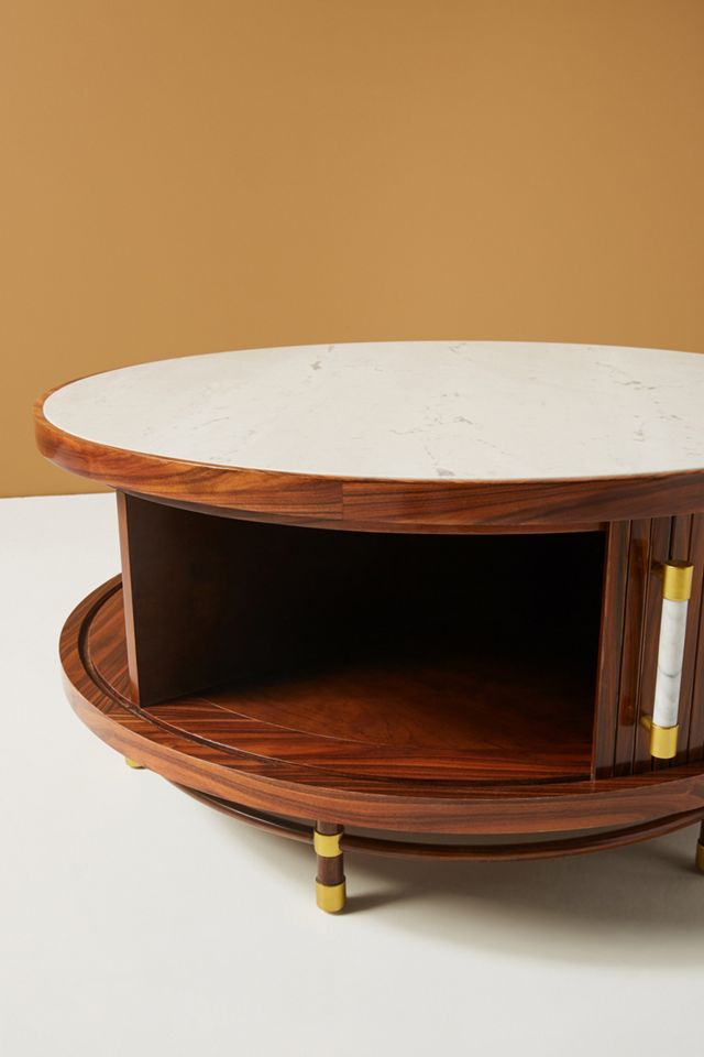 Deluxe Tamboured Storage Coffee Table #4