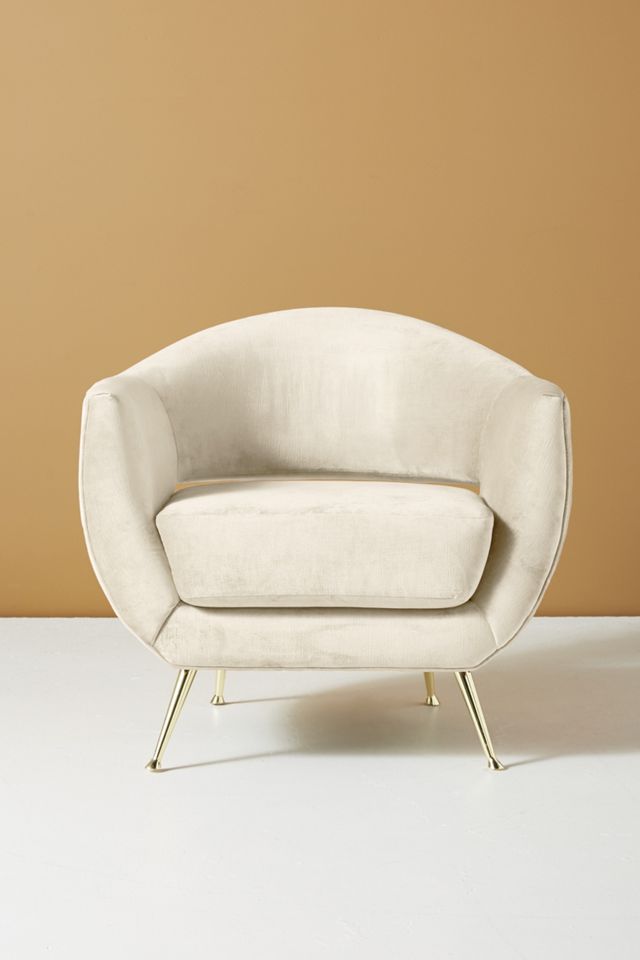 Lucca Slub Velvet Chair #1