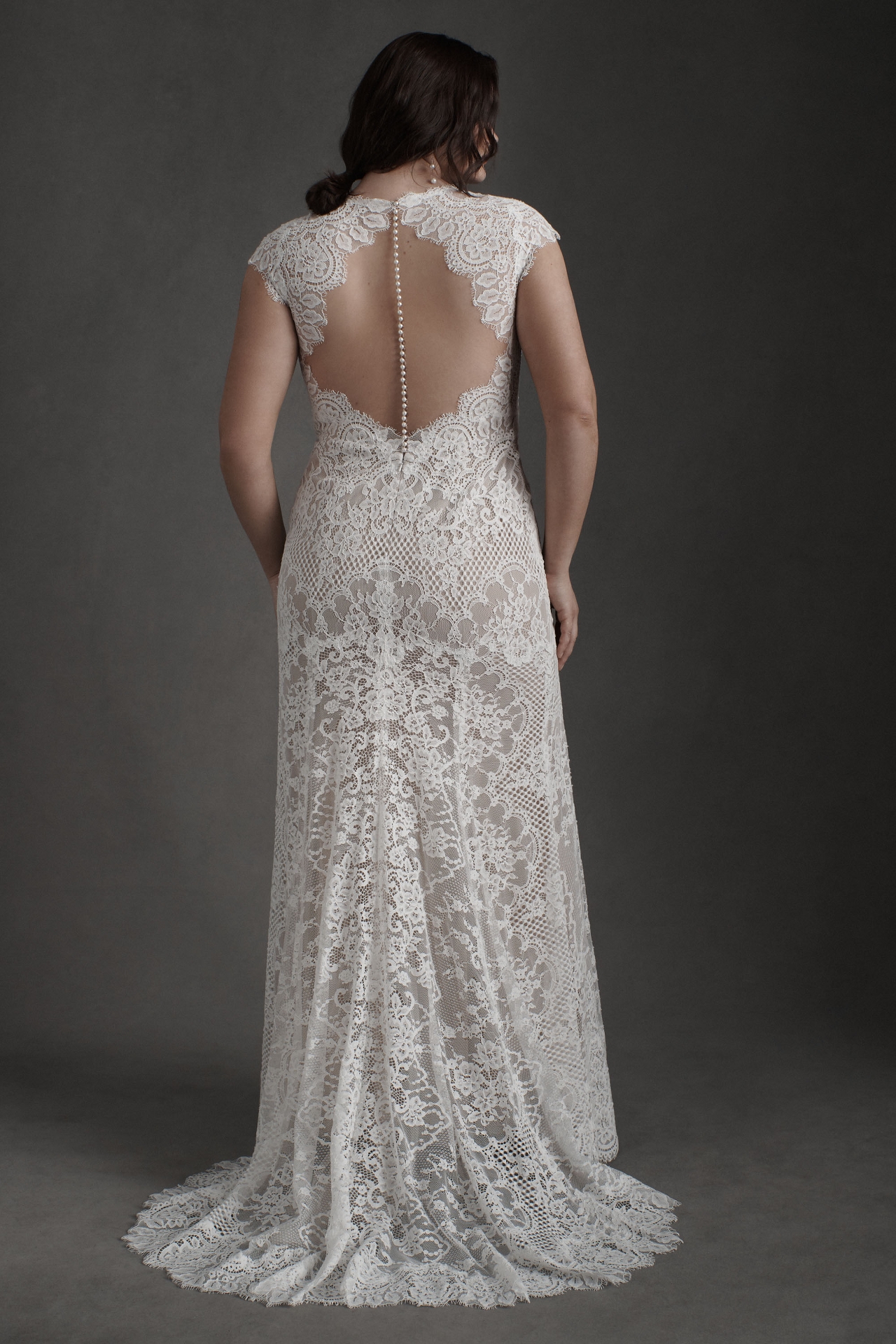 Wtoo by Watters Philomene Lace Cap-Sleeve Wedding Gown