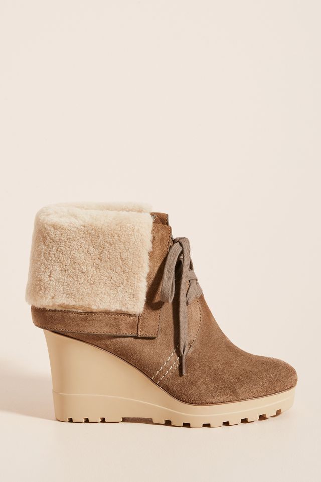 See by store chloe wedge boots