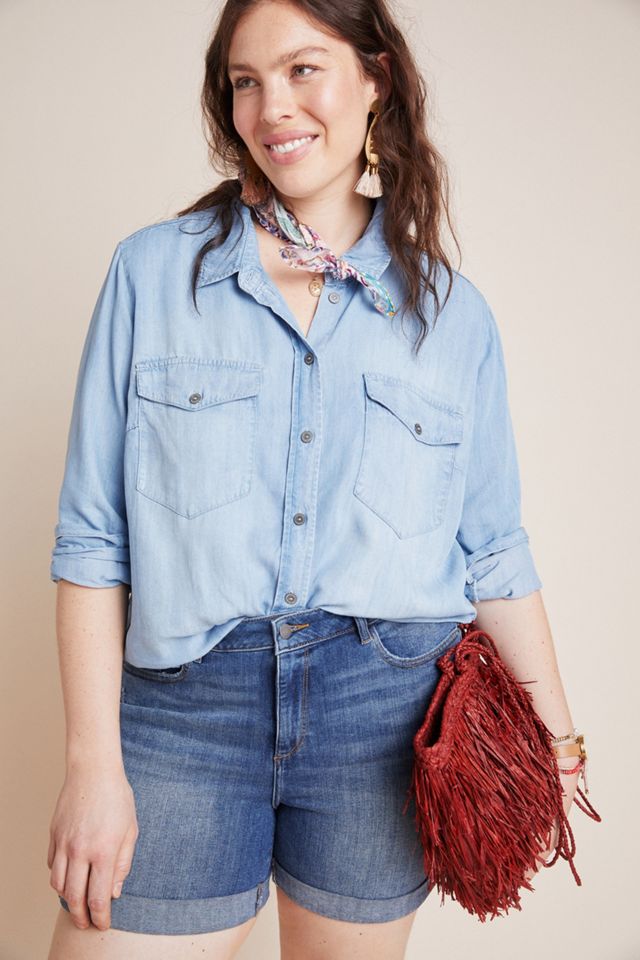 DL1961 Karlie Low-Rise Boyfriend Shorts #4