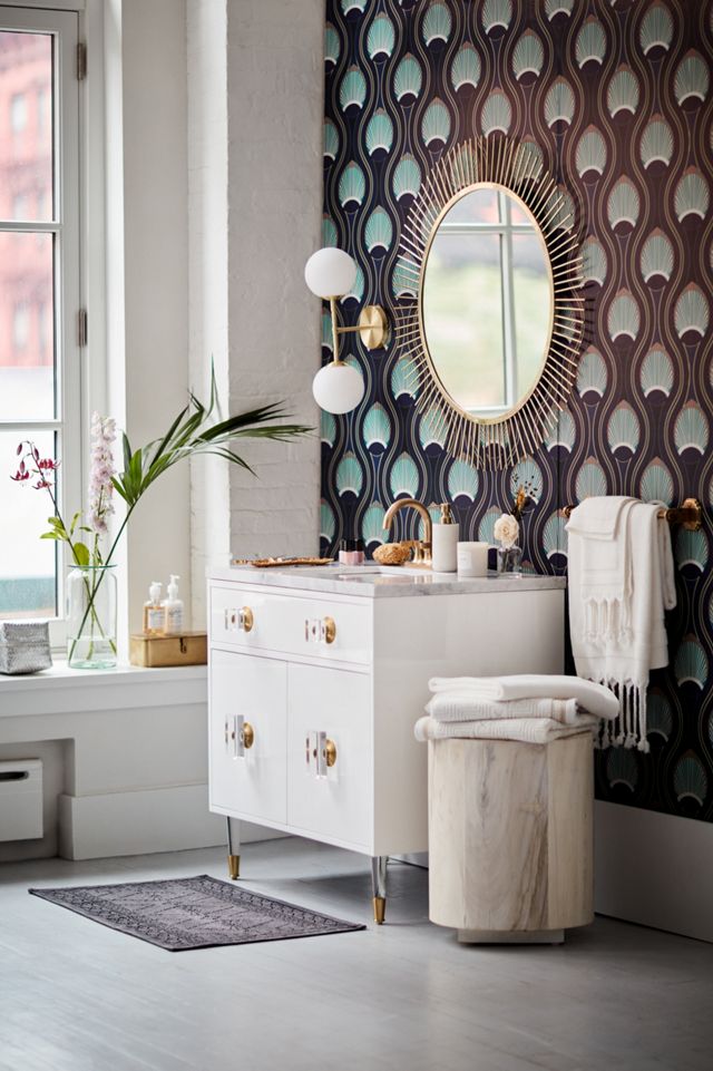 Lacquered Regency Single Bathroom Vanity #7