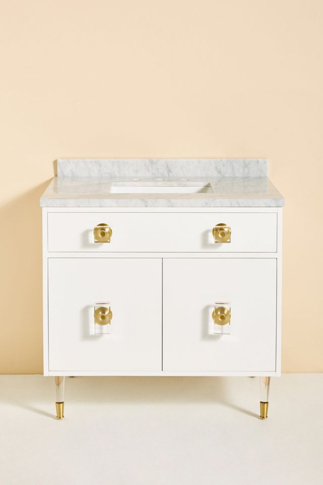 Lacquered Regency Single Bathroom Vanity #1