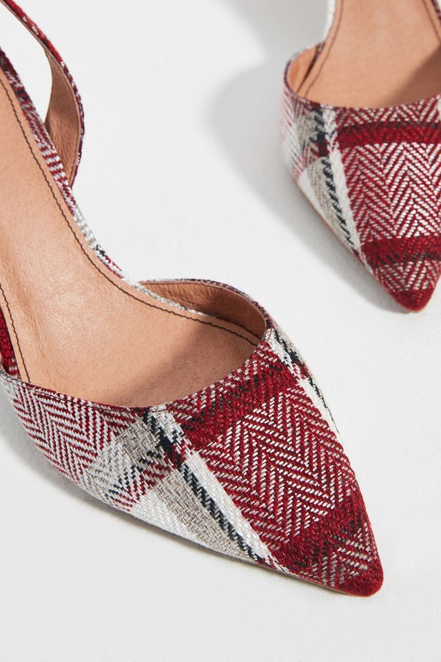 Plaid on sale slingback shoes