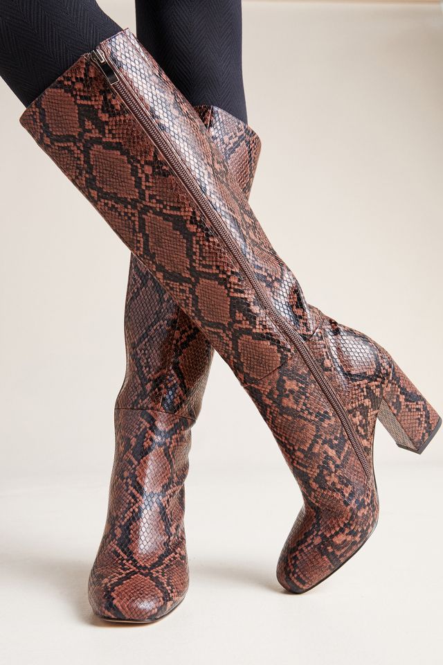 Anthropologie snakeskin boots sale