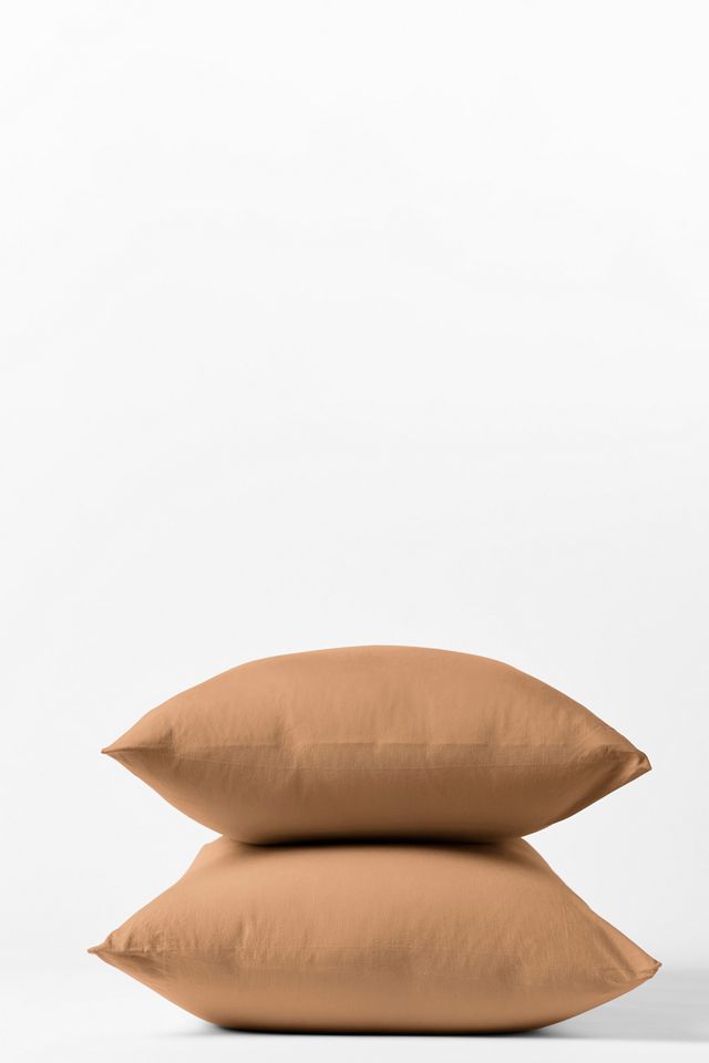 Coyuchi Organic Crinkled Percale Pillowcase Set of 2