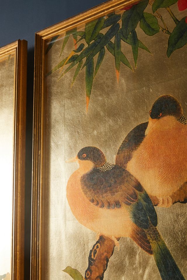 Bamboo Garden Birds Wall Art #1