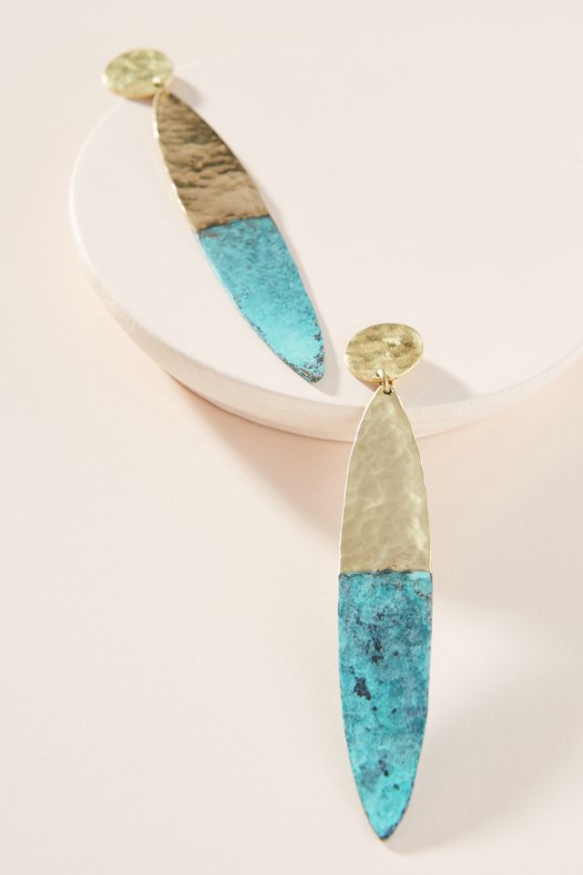 Lena Bernard Patina Drop Earrings | Anthropologie