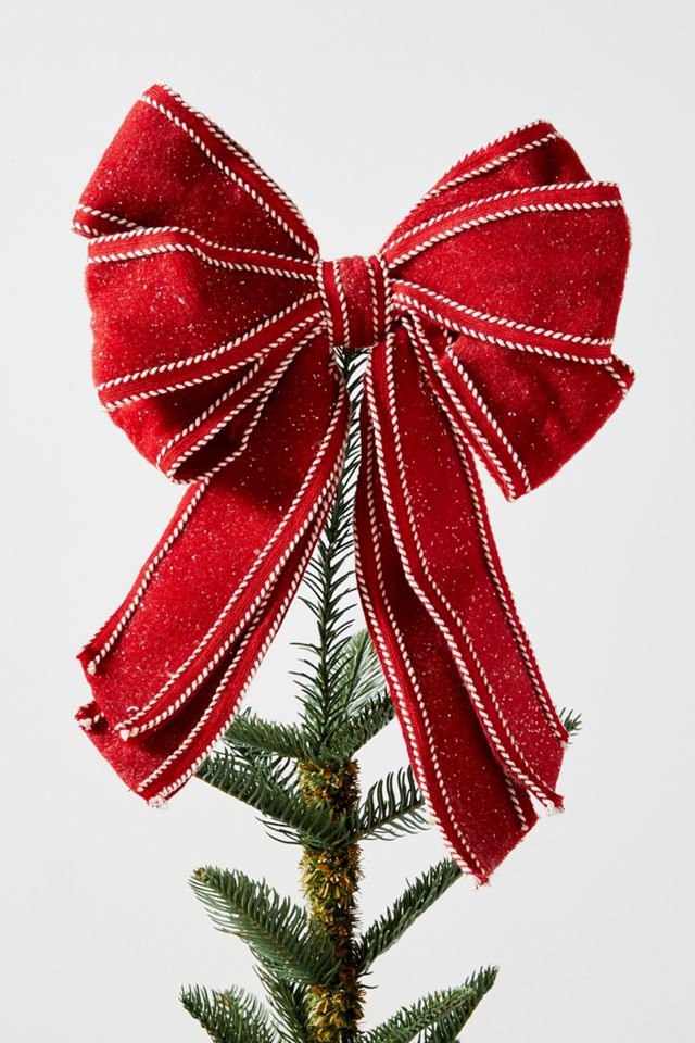 Red Bow Tree Topper #2
