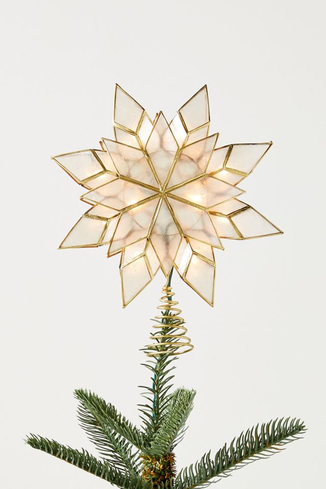 Illuminated Capiz Star Tree Topper #2