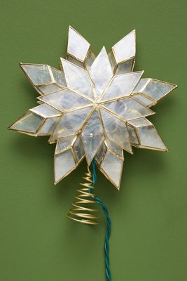 Illuminated Capiz Star Tree Topper