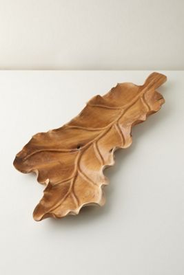 Oversized Teak Leaf Serving Board