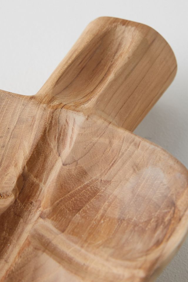 Carved Teak Leaf Serving Board #2
