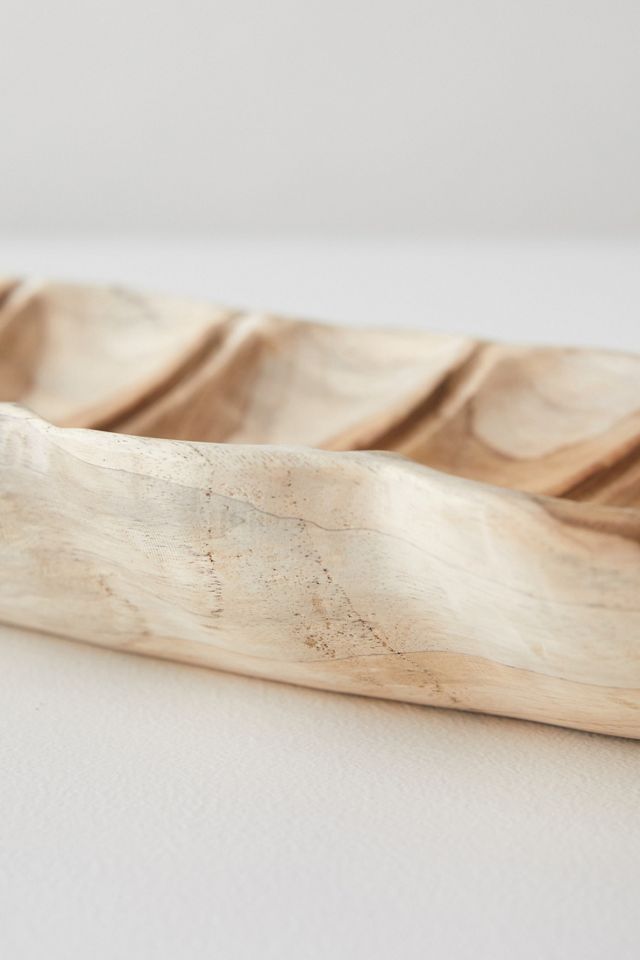 Carved Teak Leaf Serving Board #3