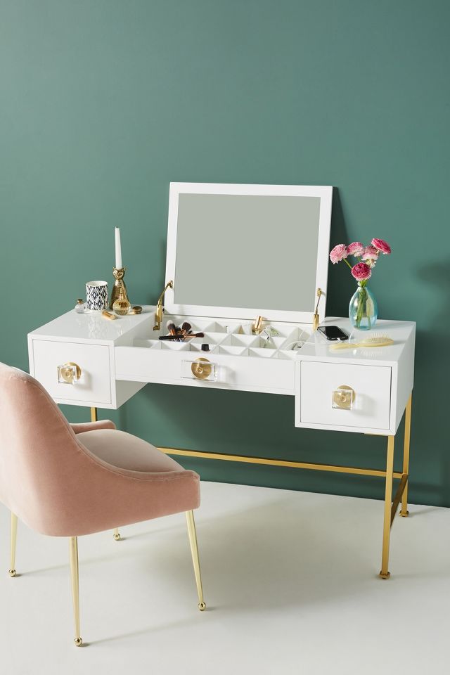 Lucite makeup deals vanity