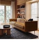 Mina Leather Two-Cushion Sofa