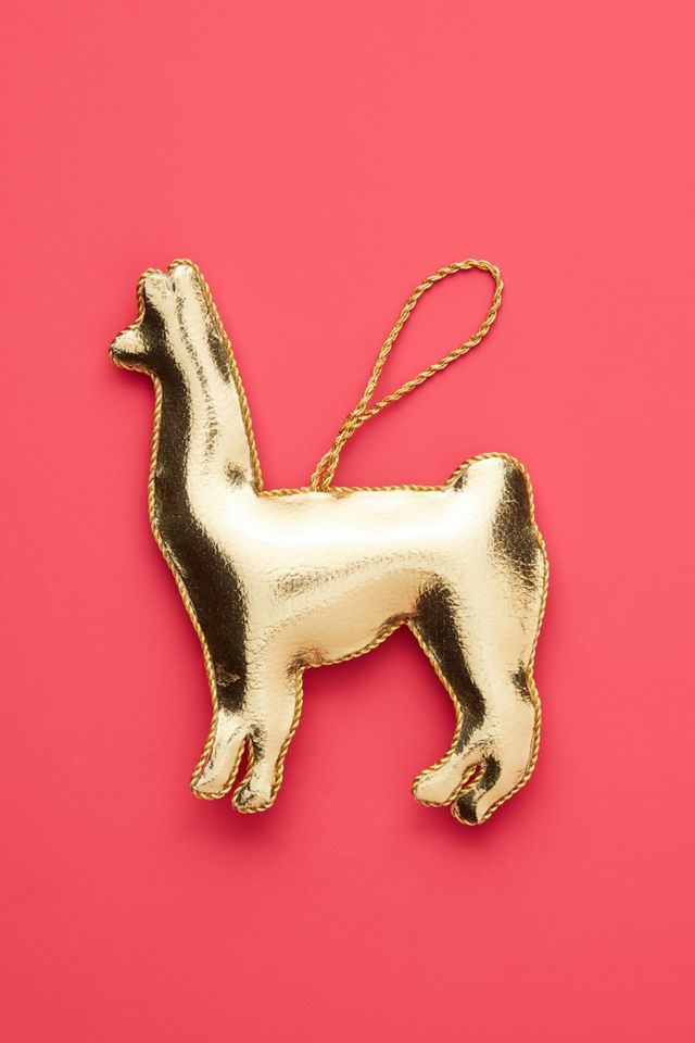 Triangle of Bears Glitter Llama Ornament #1