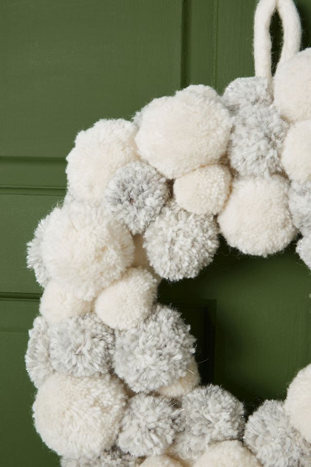Blizzard Pom Wreath #1