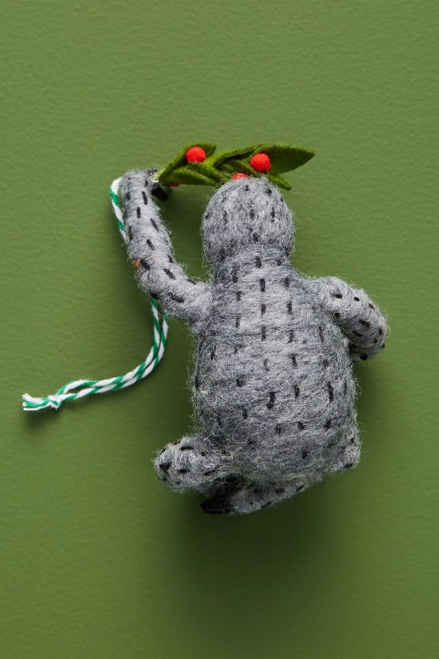 Mistletoe Sloth Ornament #1