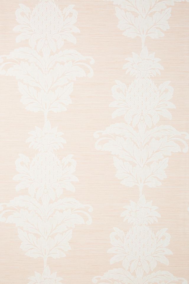 Pineapple Grove Damask Textured Wallpaper #2